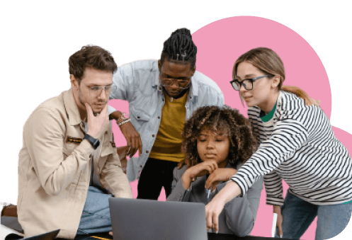 Virtual assistant team at work